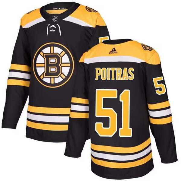 Men%27s Boston Bruins #51 Matt Poitras Black Stitched Jersey Dzhi->boston bruins->NHL Jersey